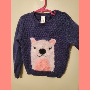 Toddler Girl's 4T Cat&Jack Sparkly Blue Sweater